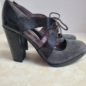 Libby Edelman Black and Gray Women's Heels